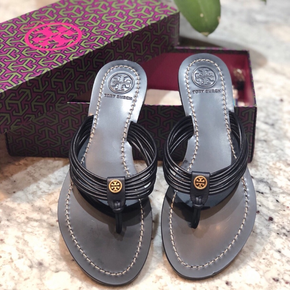 Tory Burch Sienna Navy Thong Sandals